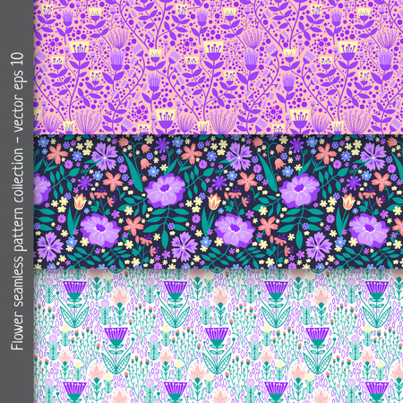 Floral pattern collection. のイラスト素材