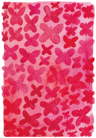 Abstract watercolor stain nature texture. Children hand-painted paper background.のイラスト素材