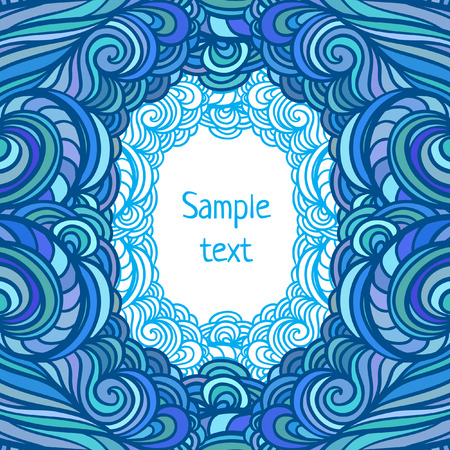 Seamless abstract background with curls and waves. Vector patternのイラスト素材