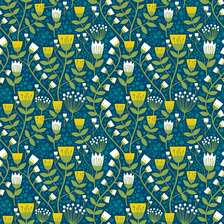 Seamless floral pattern background. Summer flower texture.のイラスト素材