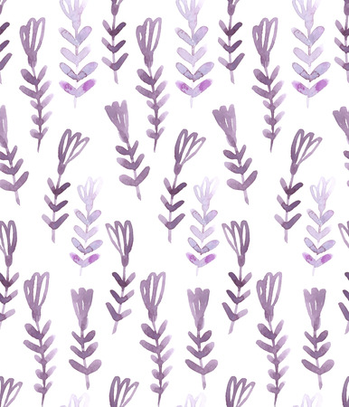 Watercolor sketch summer flower pattern. Vector trace vintage nature seamless background.のイラスト素材
