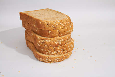 Pieces of Whole-wheat Breadの写真素材