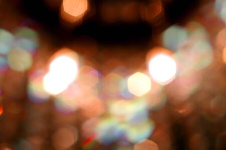 The light from the chandelier, Bokeh from chandelier lighting, Red bokeh, Colorful lightの写真素材