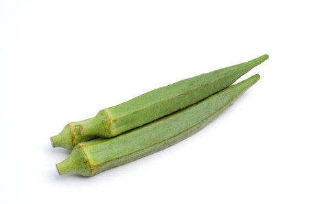 Lady Fingers or Okra is vegetable organic food ingredients Can be used for cooking.の写真素材