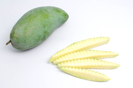 Mango is fruit organic food ingredients Can be used for cooking.の写真素材