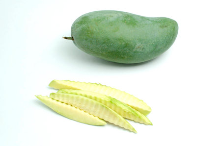 Mango is fruit organic food ingredients Can be used for cooking.の写真素材