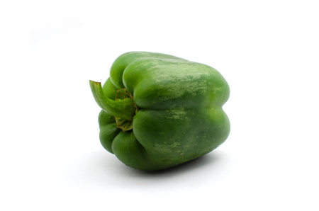 Green Sweet pepper is vegetable organic food ingredients Can be used for cooking.の写真素材
