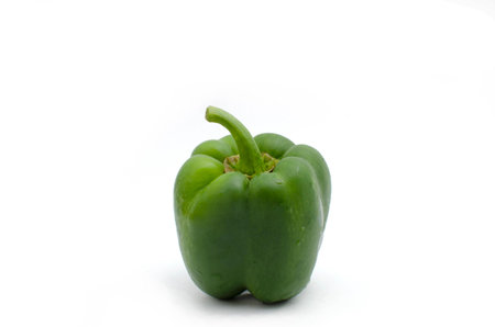Green Sweet pepper is vegetable organic food ingredients Can be used for cooking.の写真素材