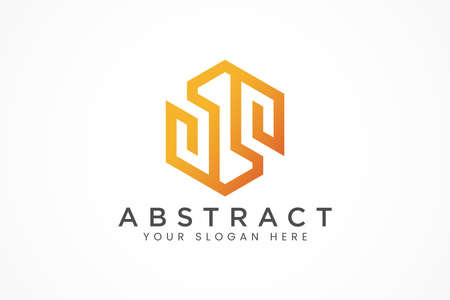 abstract hexagonal line for simple and elegant logoのイラスト素材