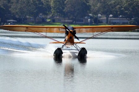 Float Plane Taxiの写真素材