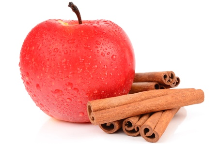 apple with cinnamonの写真素材