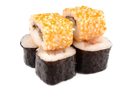 sushi on a white backgroundの写真素材
