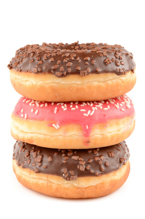 Donuts on a white backgroundの写真素材