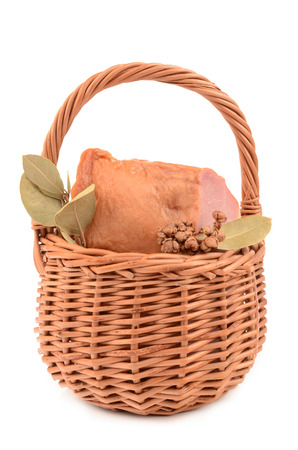 juicy and delicious baked hamの写真素材