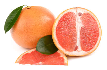 grape fruit on white の写真素材