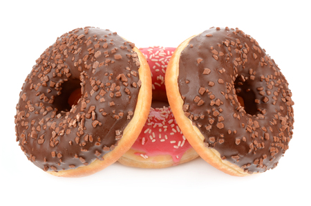 isolated delicious donut on a white backgroundの写真素材