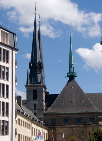 travel to Europe, Luxemburg, town hallの写真素材