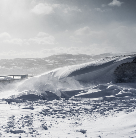 distant cold north, all in the snow, white drifts