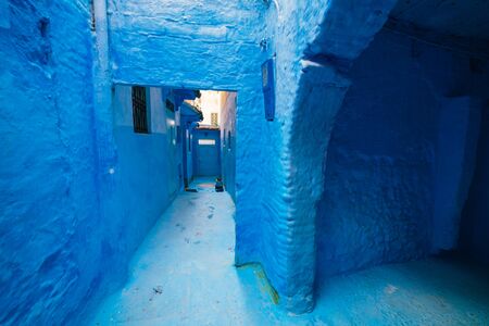 beautiful view of the walls of the blue city of markovの写真素材