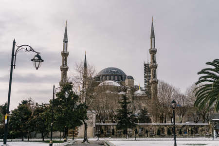 ISTANBUL, TURKEY - FEBRUARY 15, 2020: Istanbul winter a day. Blue Mosque.のeditorial素材
