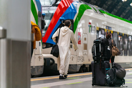4.10.2021 Milan, Italy - Milano Centrale railway station.