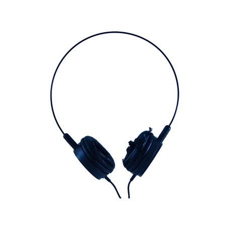 Headphones on a white background.の写真素材