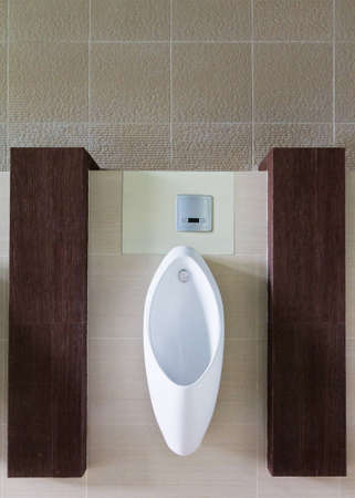 Urinals in the men's bathroom.の写真素材