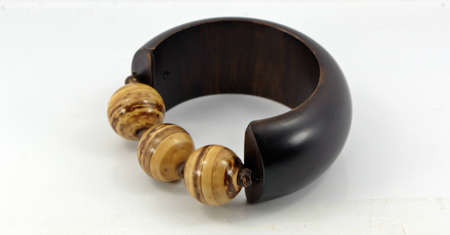 wooden bangleの写真素材