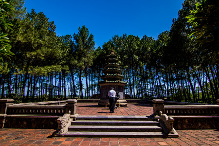 Thien Mu pagoda vietnamの写真素材