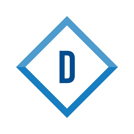 Initial Letter D Logo Template Vector Designのイラスト素材