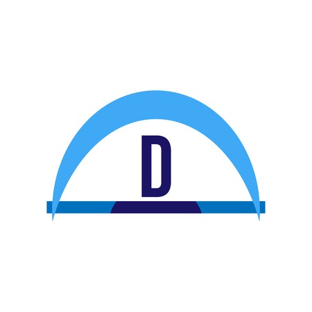 Initial Letter D Logo Template Vector Designのイラスト素材