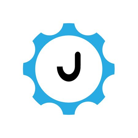 Initial Letter Logo J Template Vector Designのイラスト素材