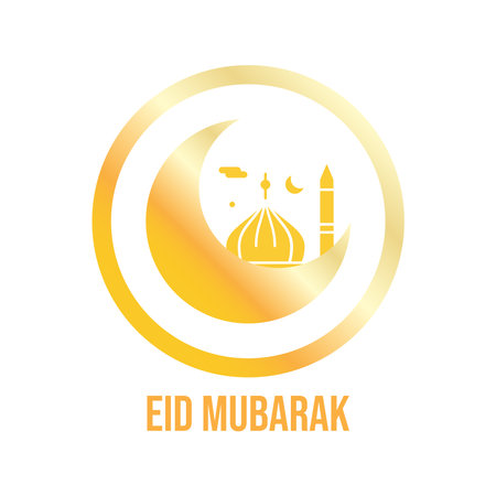 Vector Icon Eid Mubarak Ramadan collection of Islamic religious elementsのイラスト素材
