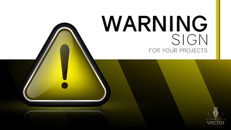 Warning sign. Danger, caution, attention - vectorのイラスト素材