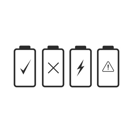 Battery indicator icon. Vector Illustrationのイラスト素材