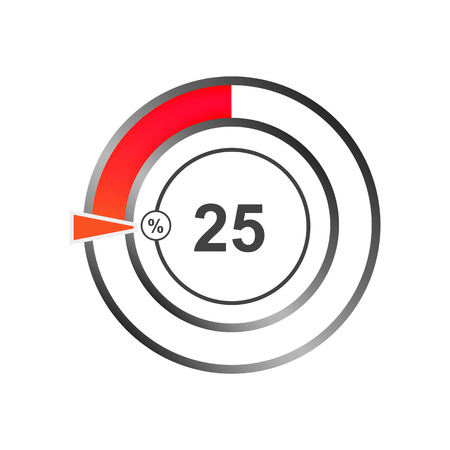 Color indicator from percentage. Vector Illustration.のイラスト素材