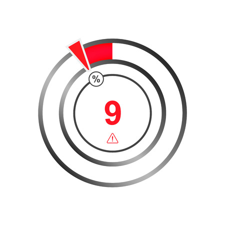 Color indicator from percentage. Vector Illustration.のイラスト素材