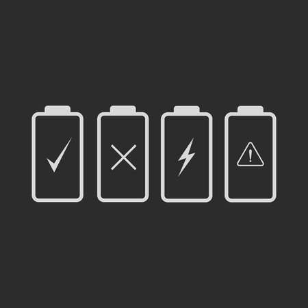 Battery indicator icon. Vector Illustrationのイラスト素材