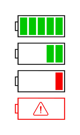 Battery indicator icon. Vector Illustrationのイラスト素材