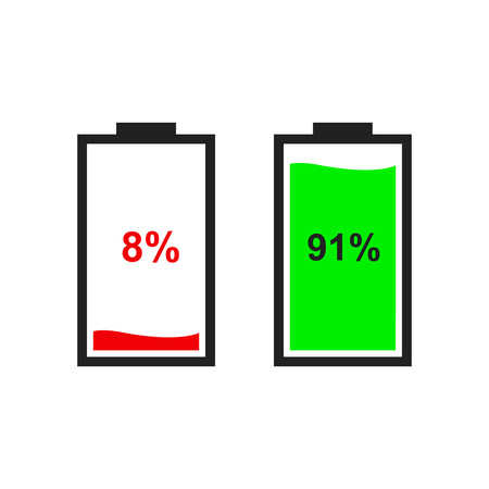 Battery indicator icon. Vector Illustrationのイラスト素材