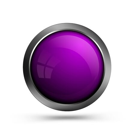 Web button is purple. Empty glass round shape button for ui and app. Vector ui design element.のイラスト素材