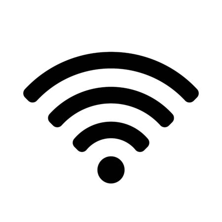 Wifi icon isolated on white background. Icon for interface design. Wireless wifi hotspot signal sign.のイラスト素材