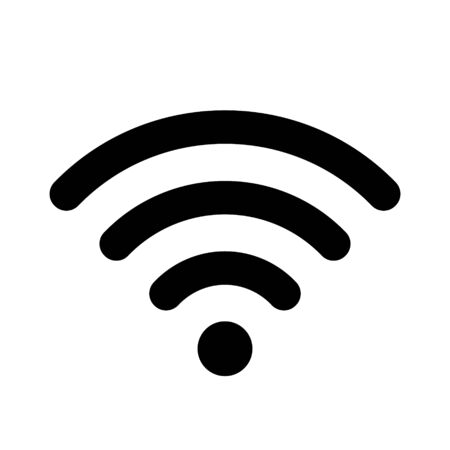 Wifi icon for interface design. Vector wlan access, wireless wifi hotspot signal sign, icon, symbol.のイラスト素材