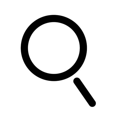 Modern magnifier icon, design element for search bar. Vector magnifier icon, isolated on white background.のイラスト素材