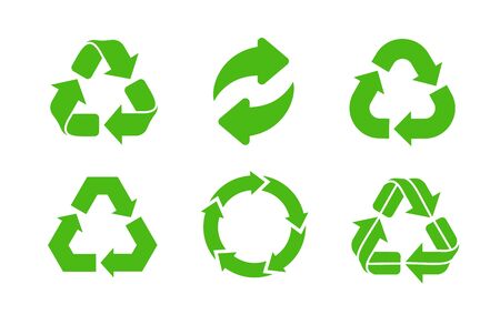 Recycle vector set symbols. Recycle icon vector.のイラスト素材