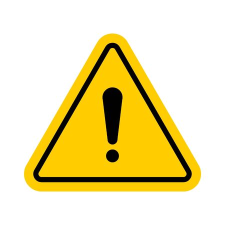 Hazard warning symbol. Vector warning icon, danger sign, problem icon isolated on white background for web, printing, app and interface.のイラスト素材
