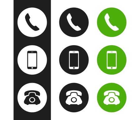 Phone icon. Flat phone icon for concept design. Vector Illustration.のイラスト素材