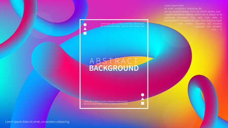Abstract fluid gradient background with modern geometric dynamic motion style. Trendy liquid background for web and print design.のイラスト素材