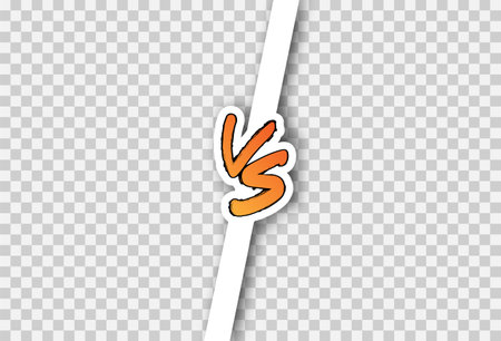 Trendy VS frame, isolated on transparent background. Versus. Vector Illustration.のイラスト素材
