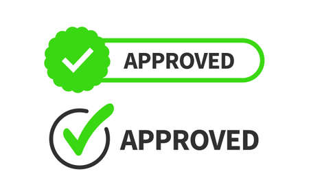 Checkmark or tick mark isolated on white background. Sign - Approval, acceptance, right, correct, positive answer.のイラスト素材